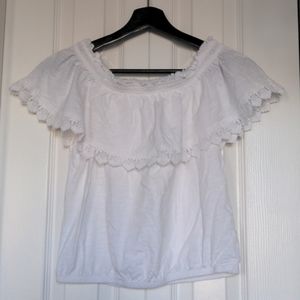 White off shoulder top